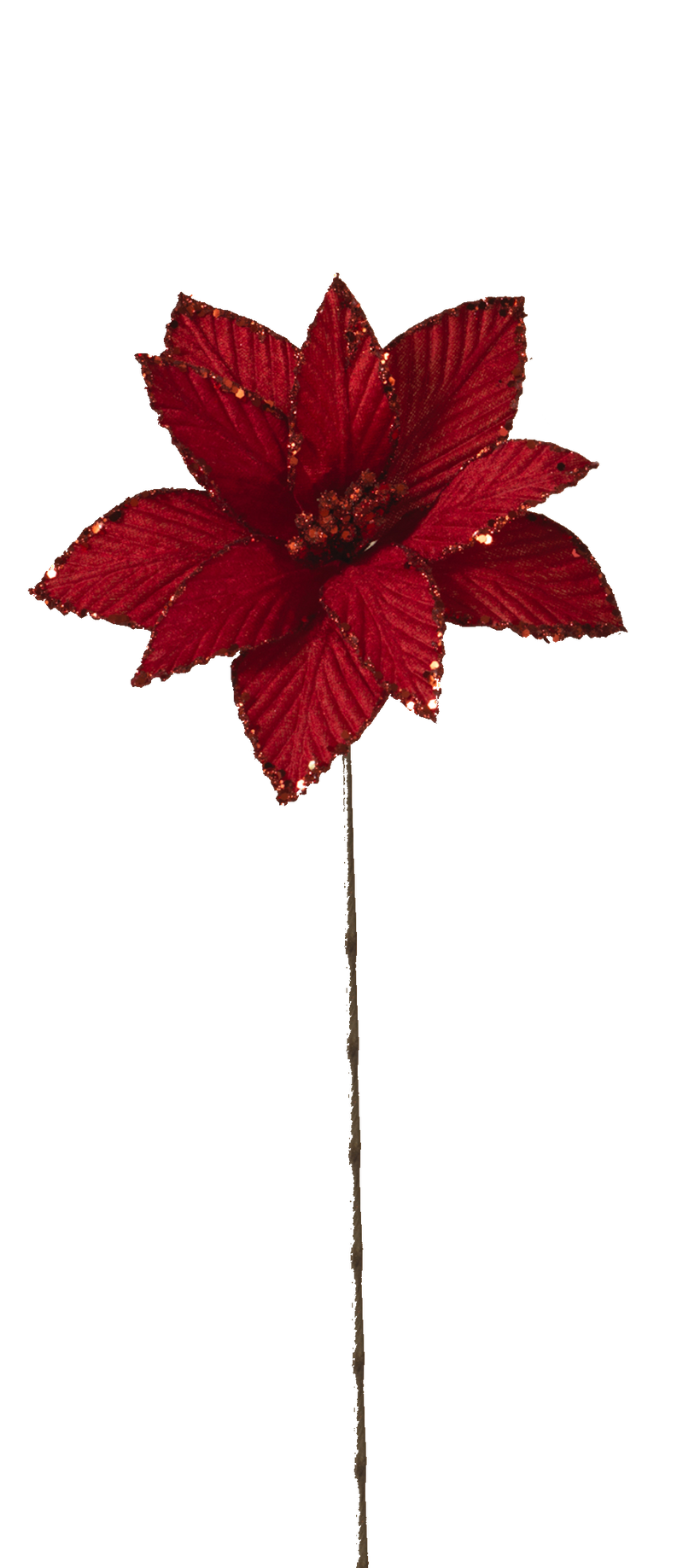12" Poinsettia Pick - - The Country Christmas Loft