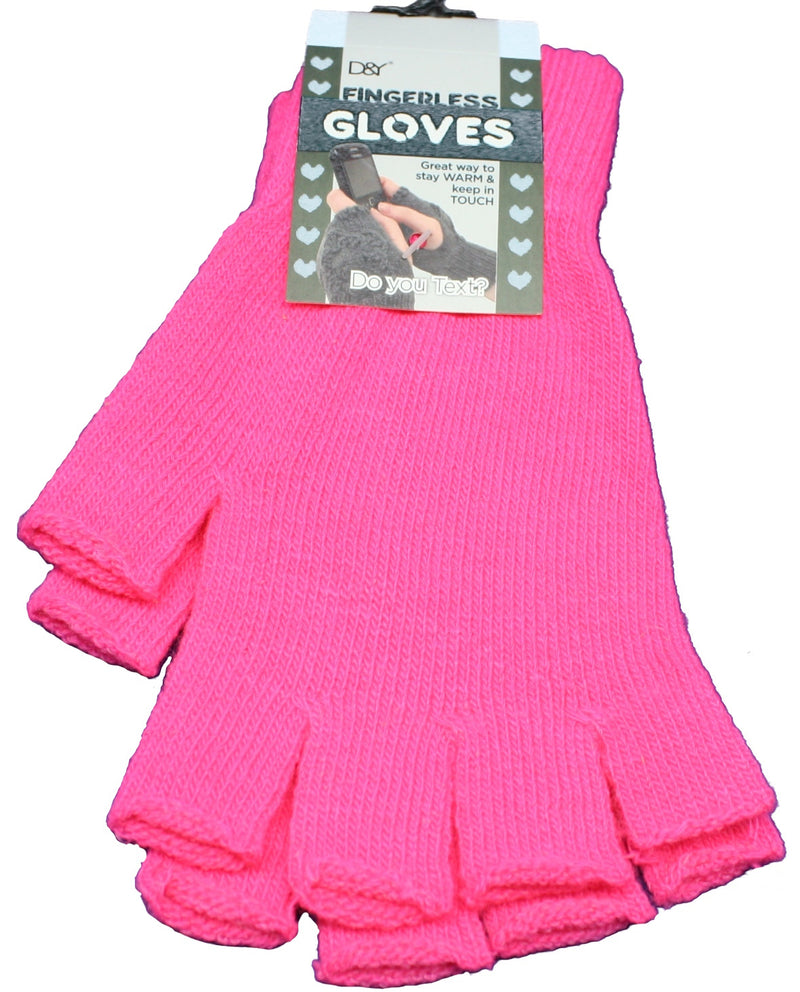 Brights 1/2 Finger Glove - Hot Pink - The Country Christmas Loft