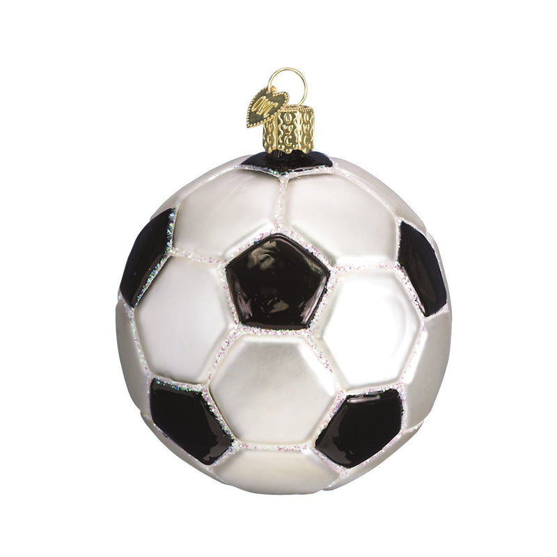 Old World Christmas Soccer Ball Glass Ornament - The Country Christmas Loft