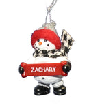 Cozy Snowman Ornament (Letters S - Z) - - The Country Christmas Loft