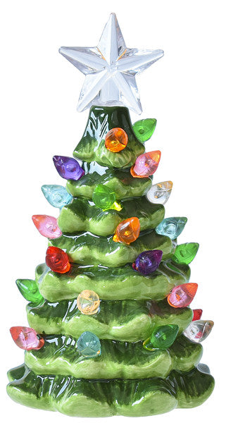 LED Light Up Green Tree Mini Shimmer - The Country Christmas Loft