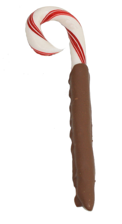 Handmade Candy Cane - 8 Inch Chocolate Dipped Peppermint - The Country Christmas Loft
