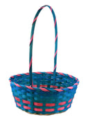 Large Bamboo Easter Basket with Wrapped Handle - - The Country Christmas Loft