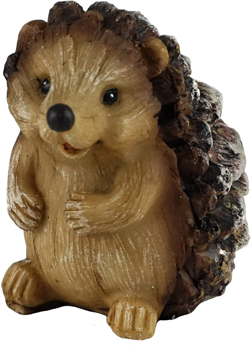 Woodland Pinecone Hedgehog Holiday Figurine - Standing Nose Up