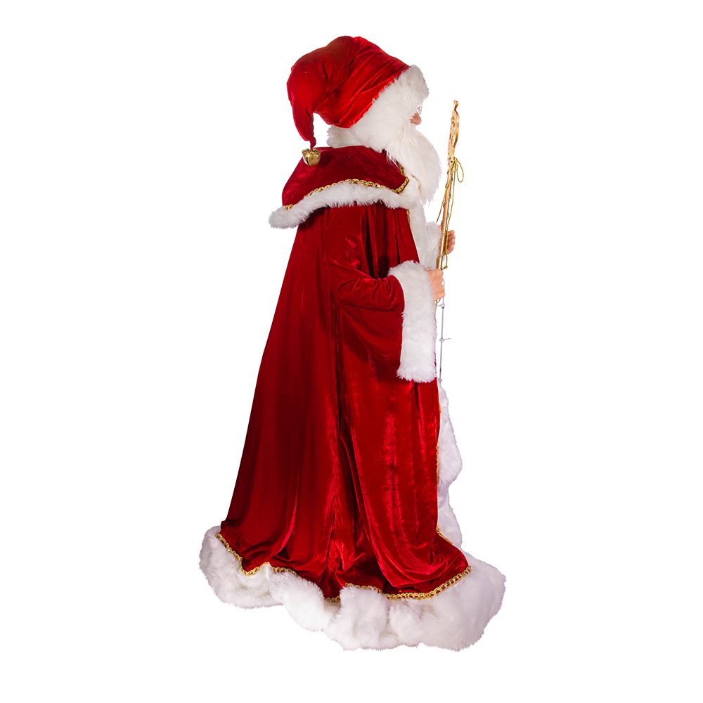 Kringle Klaus Elegant Santa With Staff - 72 Inches Tall – The