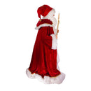 Kringle Klaus Elegant Santa With Staff - 72 Inches Tall - The Country Christmas Loft