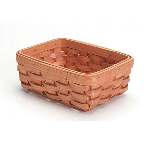 Wood Country Tray Basket, 8 x 6 x 3 inches - The Country Christmas Loft