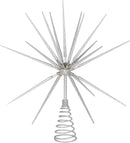 Silver Burst Tree Topper with Spike on Spring - 15 inch