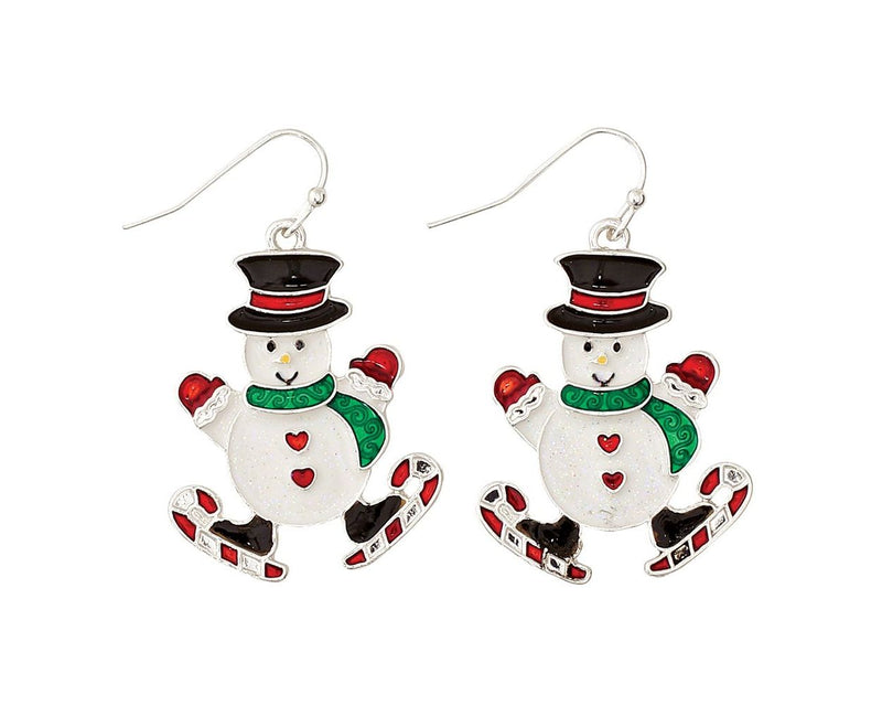 Skating Snowmen - Earrings