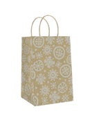 Foil Accented Kraft Treat Bag - 8 Pack - - The Country Christmas Loft