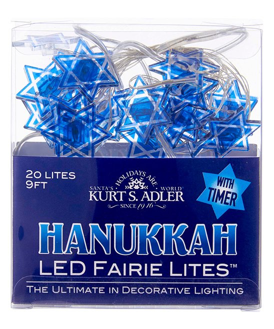 Battery-Operated Hanukkah LED Fairy Light - Star of David - The Country Christmas Loft