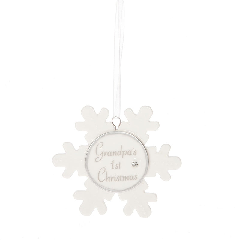 Grandpa's 1st Christmas Snowflake Ornament. - The Country Christmas Loft