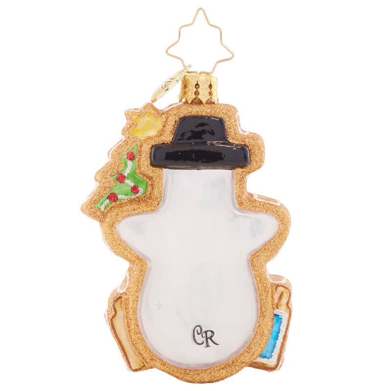 Christopher Radko Little Gem Glass Ornament - Gingerbread Snowman