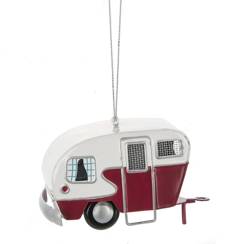 Vintage Style 1950 Metal Trailer Ornament - The Country Christmas Loft