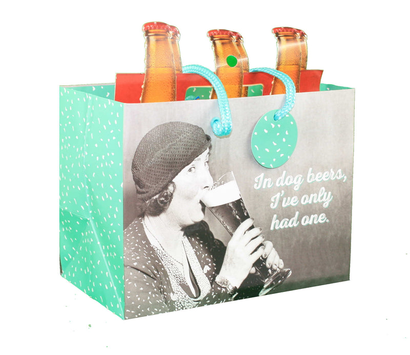 Heavyweight 6-pack Gift Bag - In Dog Beers, I've only had one - The Country Christmas Loft