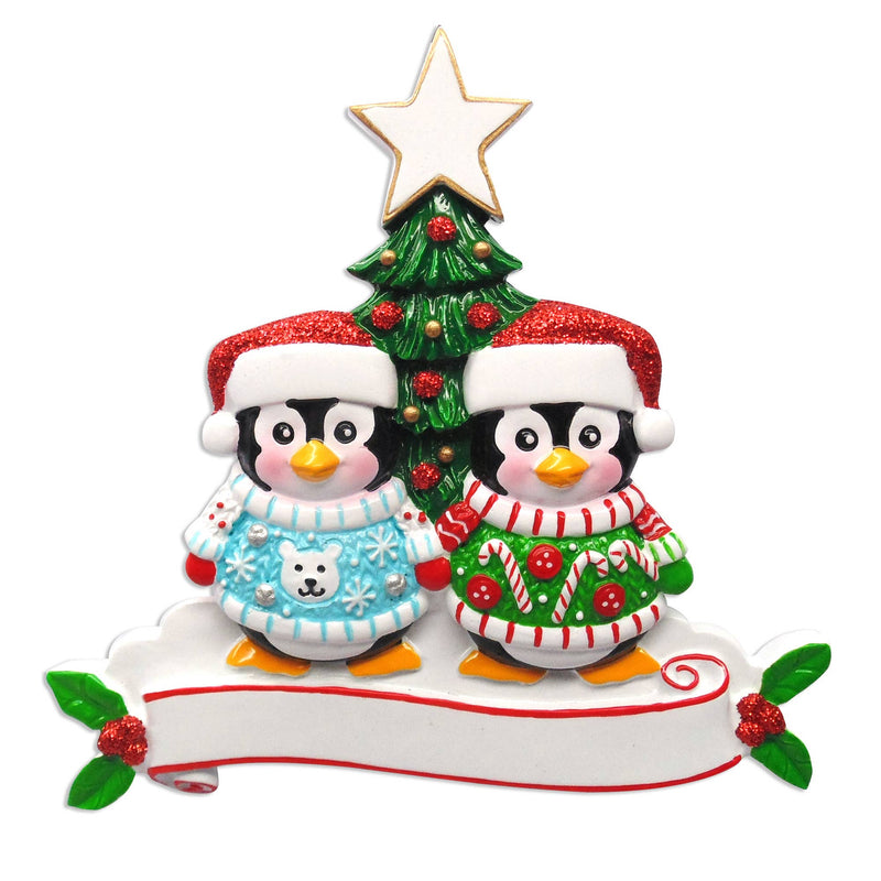 Ugly Sweater Penguin Family of 2 - The Country Christmas Loft