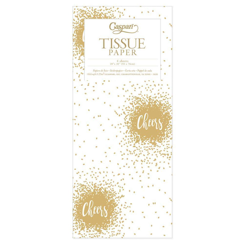 Cheers in Gold Tissue Paper - The Country Christmas Loft