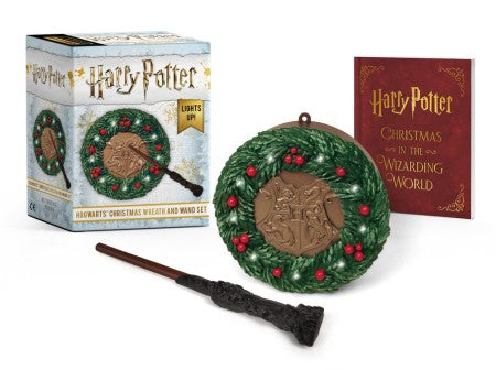 Harry Potter Hogwarts Christmas Wreath and Wand Set - The Country Christmas Loft