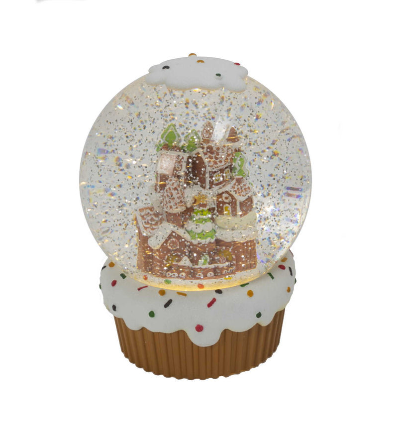 Battery Operated Spinning Water Globe Cupcake - - The Country Christmas Loft