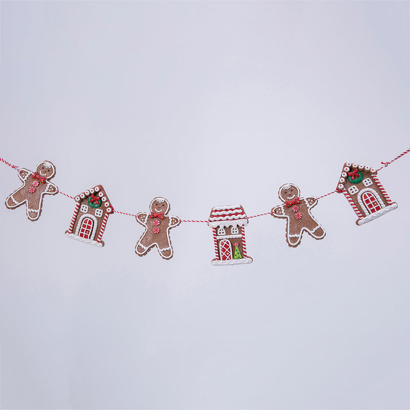 Holiday Gingerbread Figurine Garland - The Country Christmas Loft