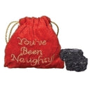 Embroidered Bag with a Lump Of Coal - The Country Christmas Loft