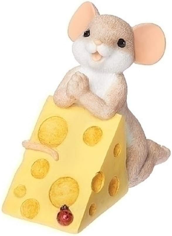 Let us Thank Him - Mouse and Cheese Prayer Figurine