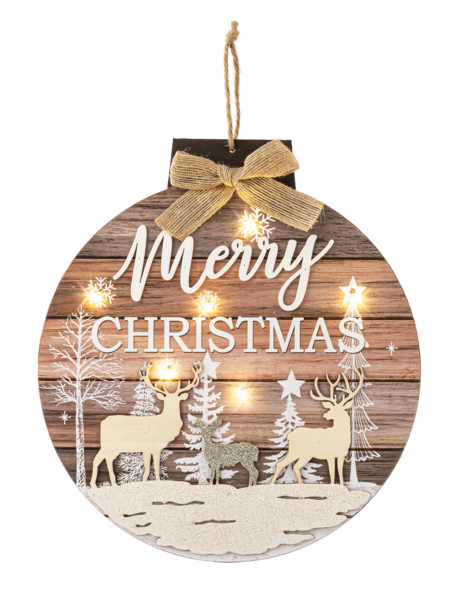 Cozy Cabin Light Up Hanging Signs - Merry Christmas - The Country Christmas Loft