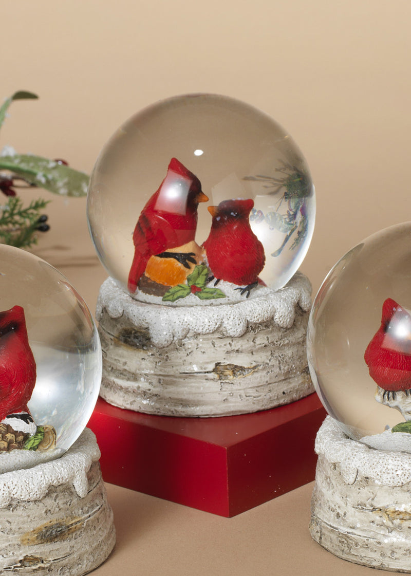 4 Inch Resin Holiday Cardinal Waterglobe - Style 2 - The Country Christmas Loft