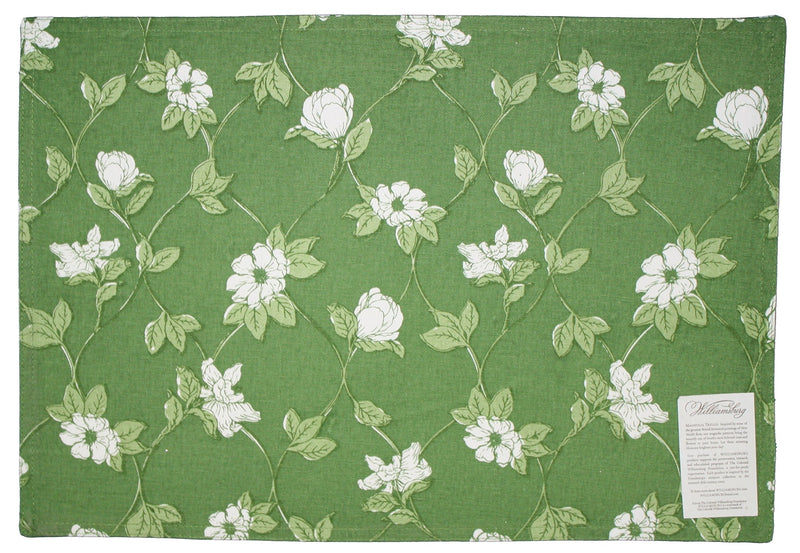 India Overseas Magnolia Trellis Linens From The Williamsburg Collection - - The Country Christmas Loft