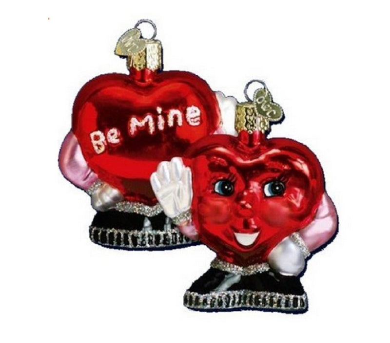 Be Mine Heart Glass Ornament - The Country Christmas Loft