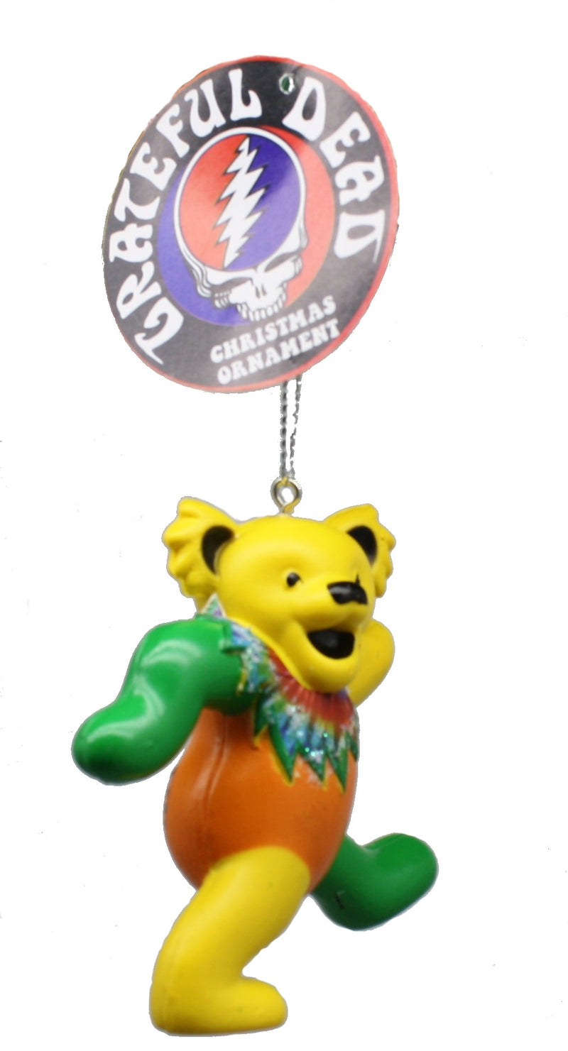 Grateful Dead Bear Ornament - Yellow - The Country Christmas Loft
