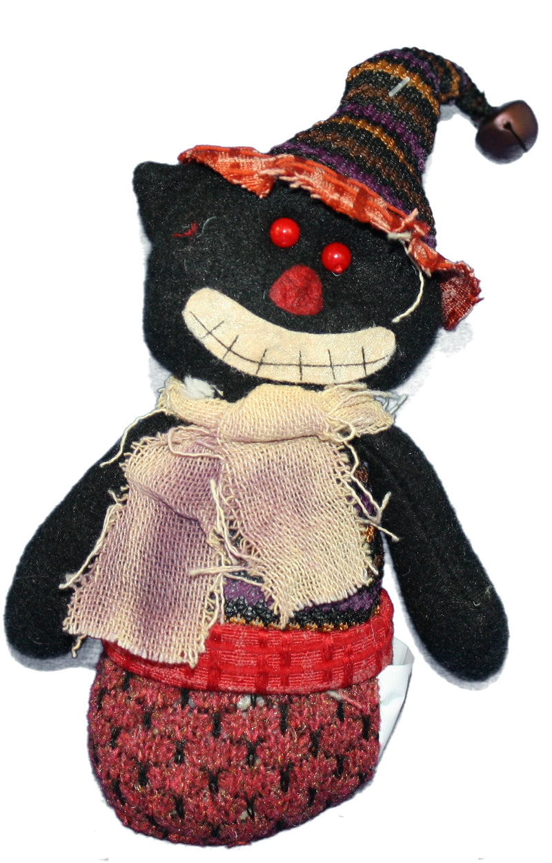 5.5 Inch Plush Halloween Ornament - Cat - The Country Christmas Loft