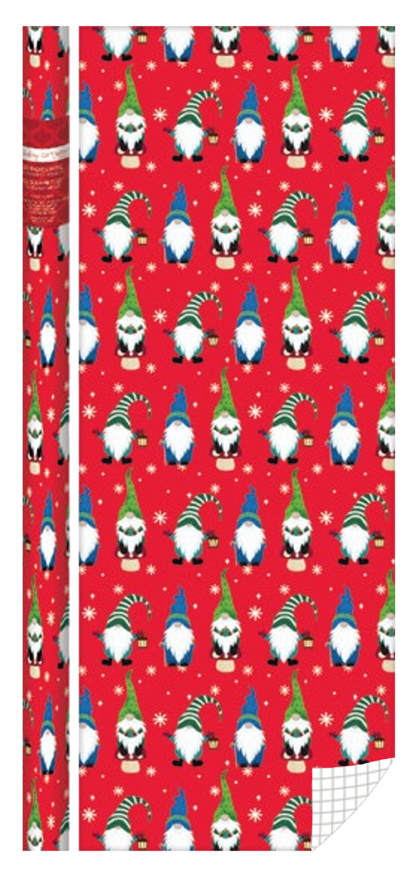 Whimsical Roll Wrap - 40" x 288" - Gnomes - The Country Christmas Loft