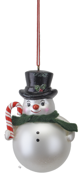 Snowman Ball Ornament - The Country Christmas Loft