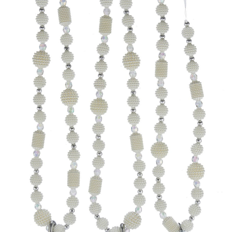 White Bead Garland - The Country Christmas Loft