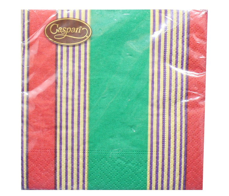 Riviera Stripe Dark Green - Cocktail Napkin