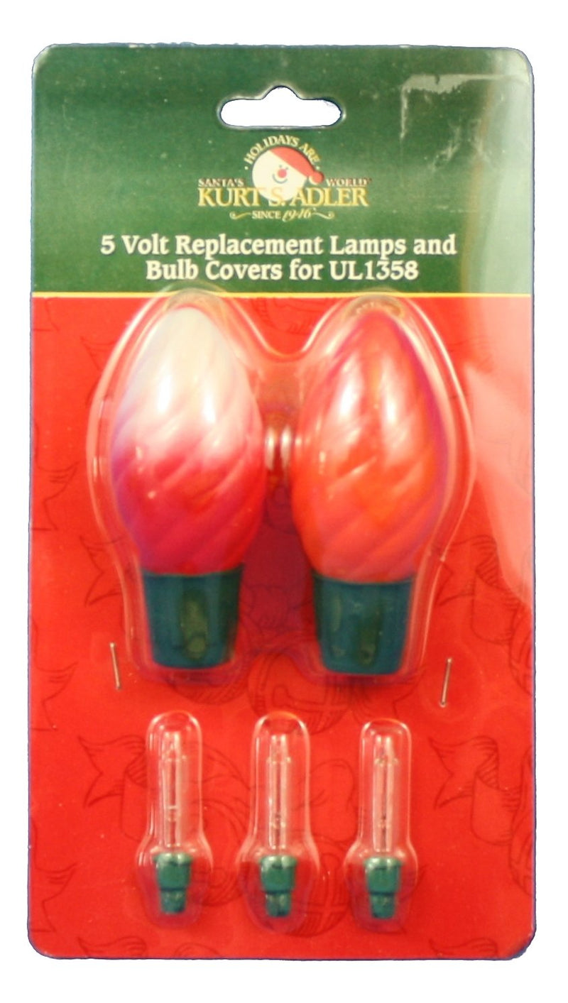 Replace Bulb/Cover 2 Pack - Red/White - The Country Christmas Loft