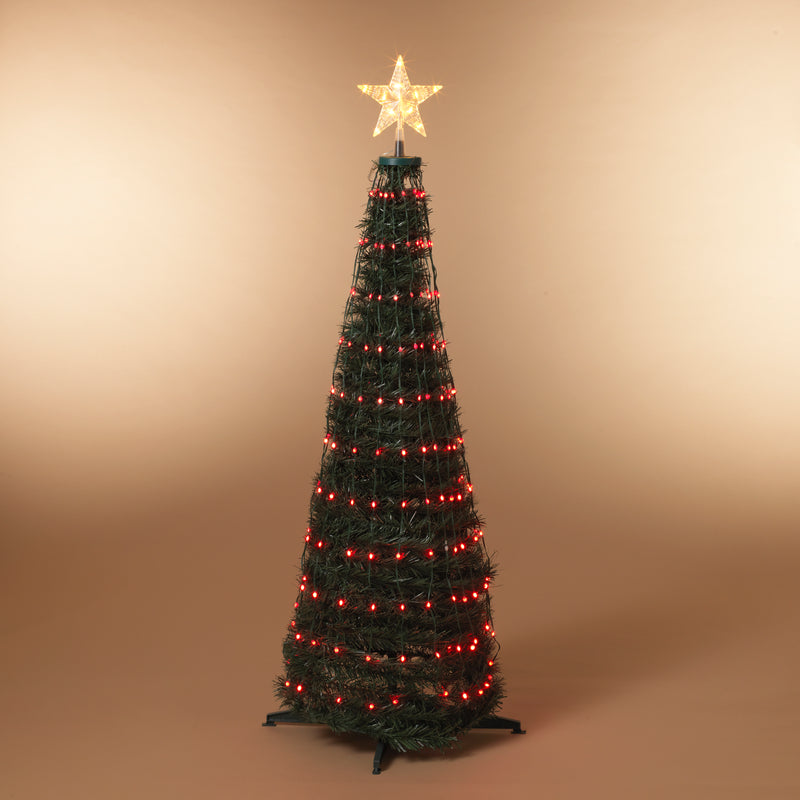Steel Frame Pole Tree with Color Change LED Lighting - 4 Feet Tall - The Country Christmas Loft