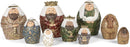 Nativity Set - 9 Piece Nesting - Gold Leaf Finish - The Country Christmas Loft