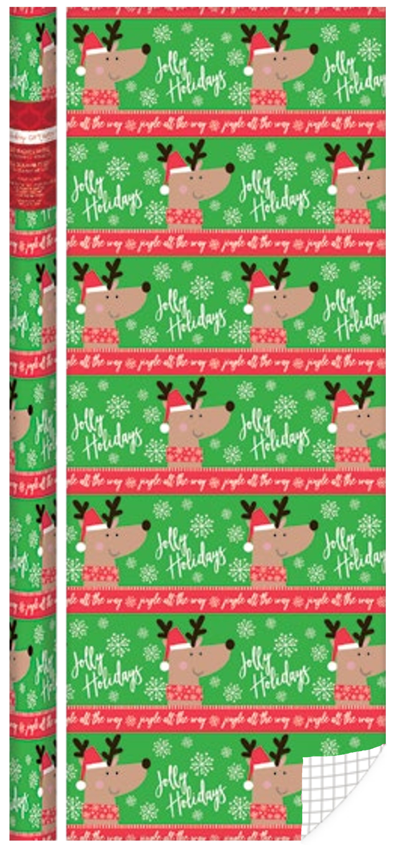 Kids Roll Wrap - 40" x 288" - Reindeer - The Country Christmas Loft