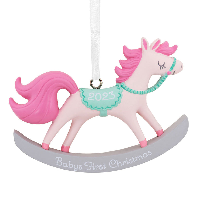 Baby Girl's First Christmas Dated Ornament