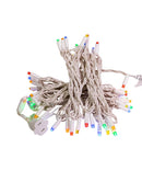 50-Light 5mm Multi-Color Twinkle LED White Wire Light Set - The Country Christmas Loft