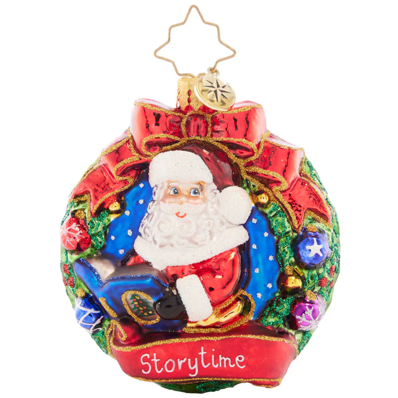 Christopher Radko Little Gem Glass Ornament - Santa's Story Time