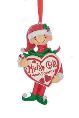 Mom's Favorite Child Ornament - Boy - Middle Child - The Country Christmas Loft