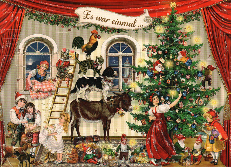Coppenrath Mini Advent Card With Envelope - Trimming the Tree - The Country Christmas Loft