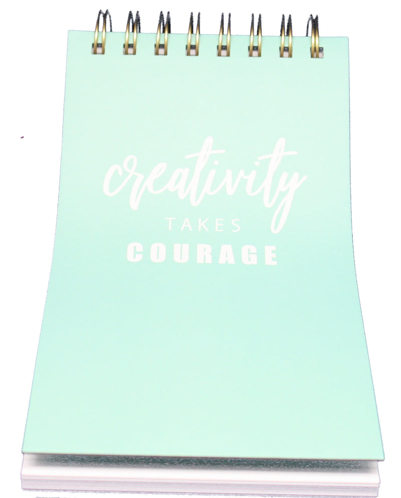 Spiral Chunky Notepad - Creativity Takes Courage