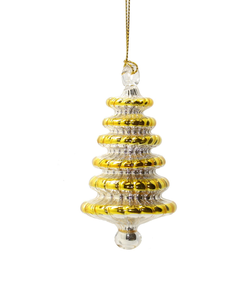 Shiny and Cute Egyptian Glass Tree Ornament - Gold