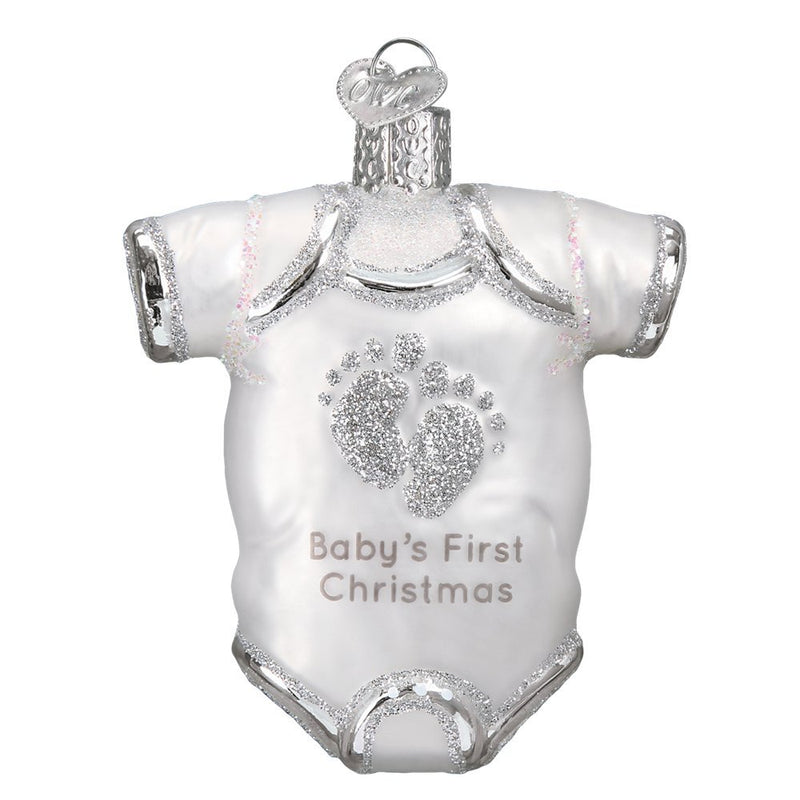 Old World Christmas White Baby Onesie - The Country Christmas Loft