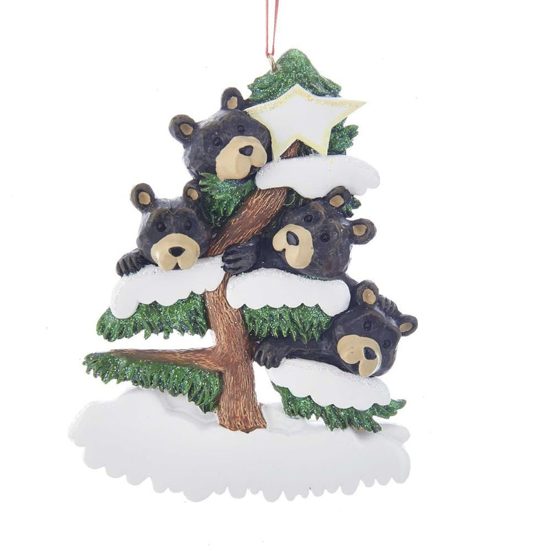 Bear Family of 4 Personalizable Ornament - The Country Christmas Loft