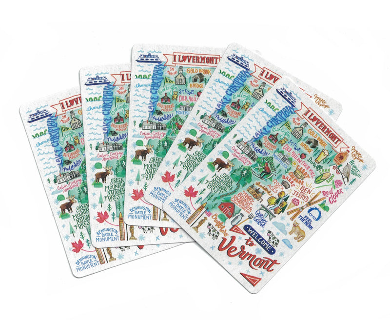 Vermont Map Playing Cards - The Country Christmas Loft